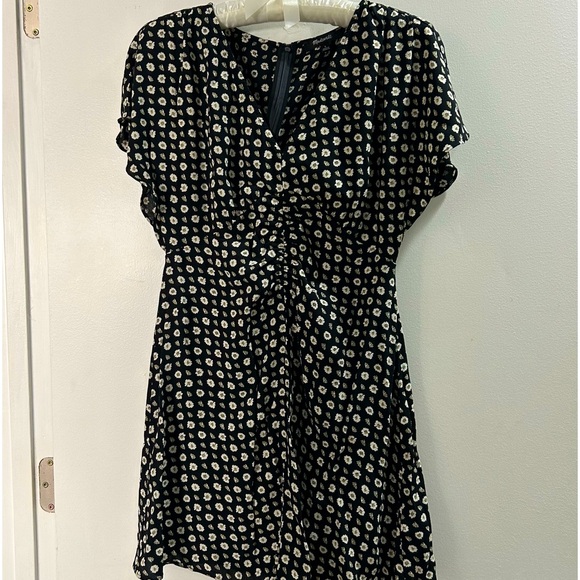 NWOT Madewell black w/white flowers dress, 6, - Picture 5 of 16